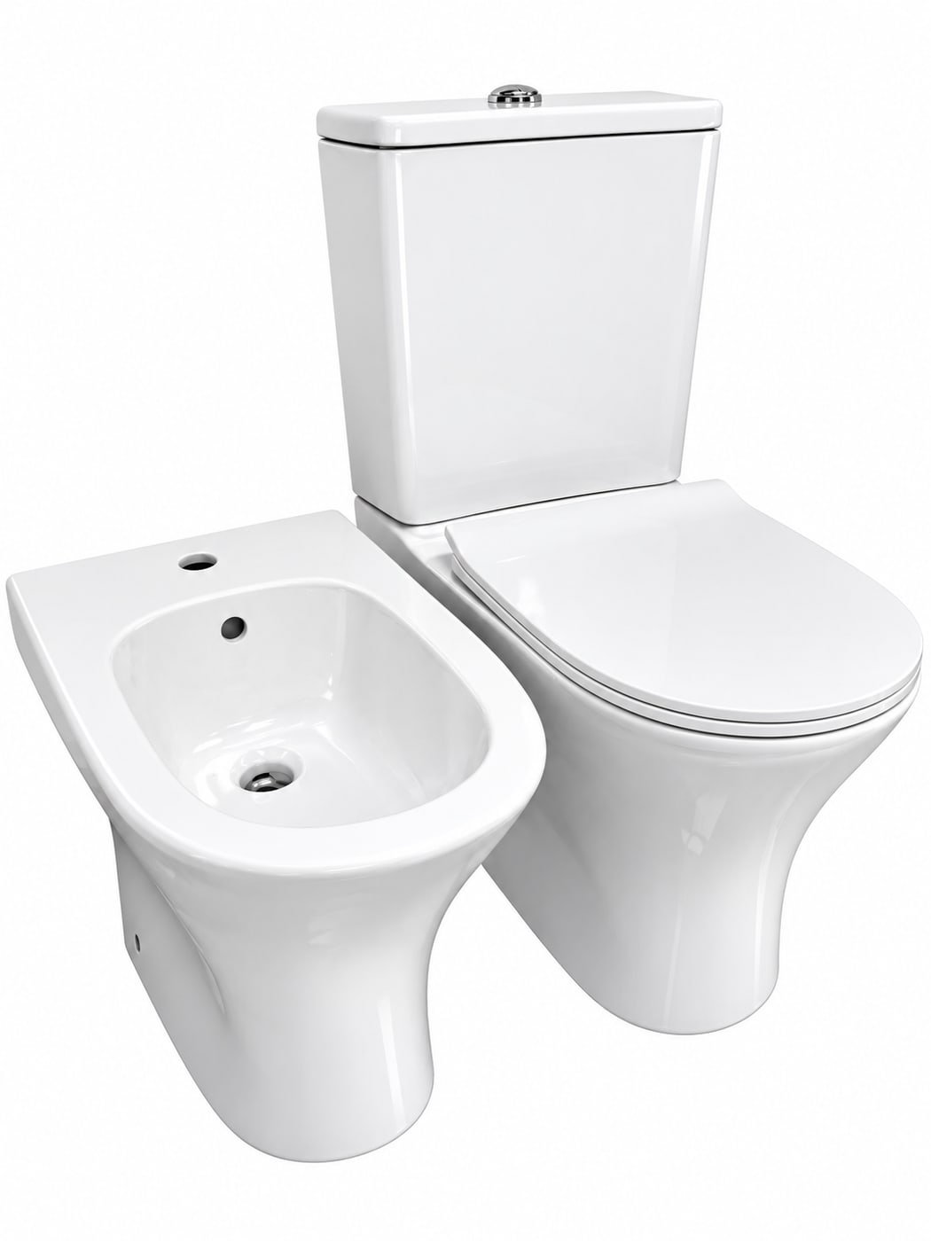 COMBO FLOWATER BENNETTON Inodoro largo + Bidet monocomando