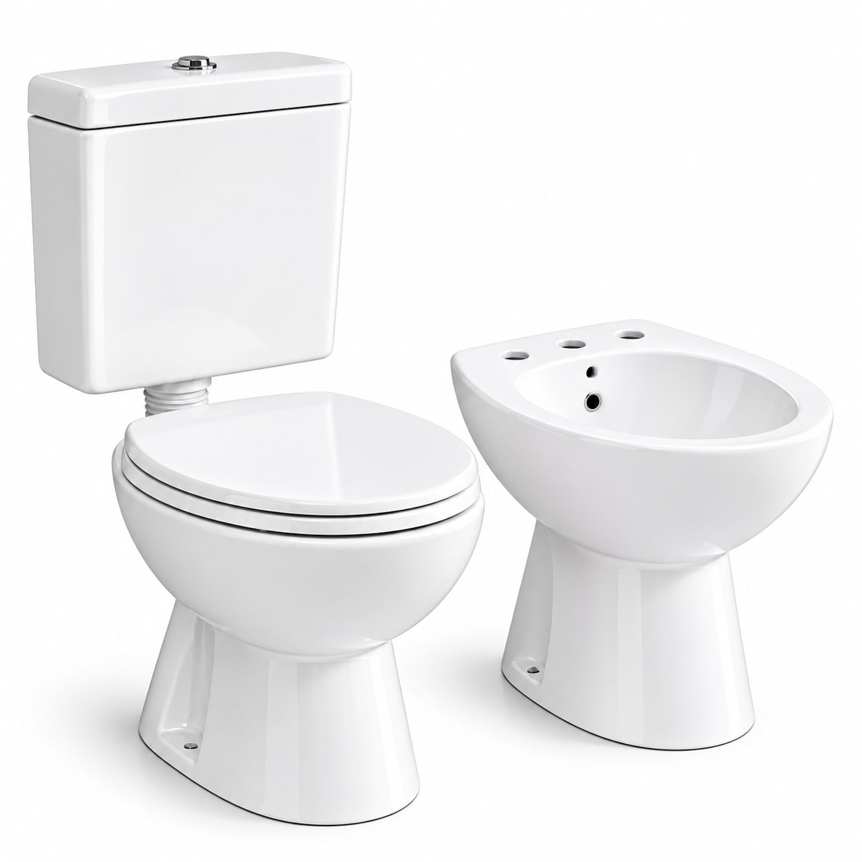 COMBO PRINGLES ONIX · INODORO + DEPÓSITO + BIDET 3 AGUJEROS + ASIENTO