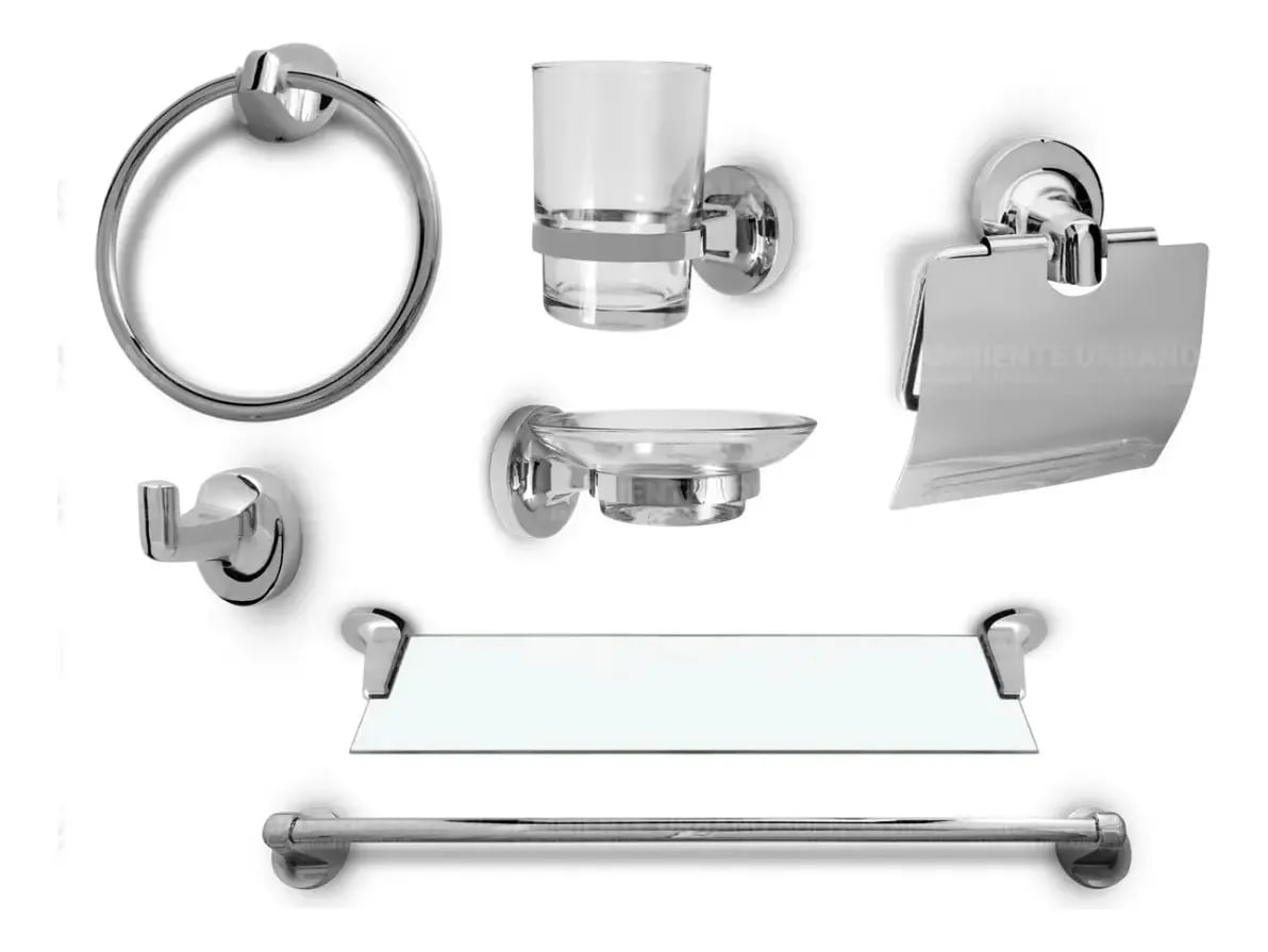 ACCESORIOS DE BAÑO FLOWATER SOFY · 7 PIEZAS