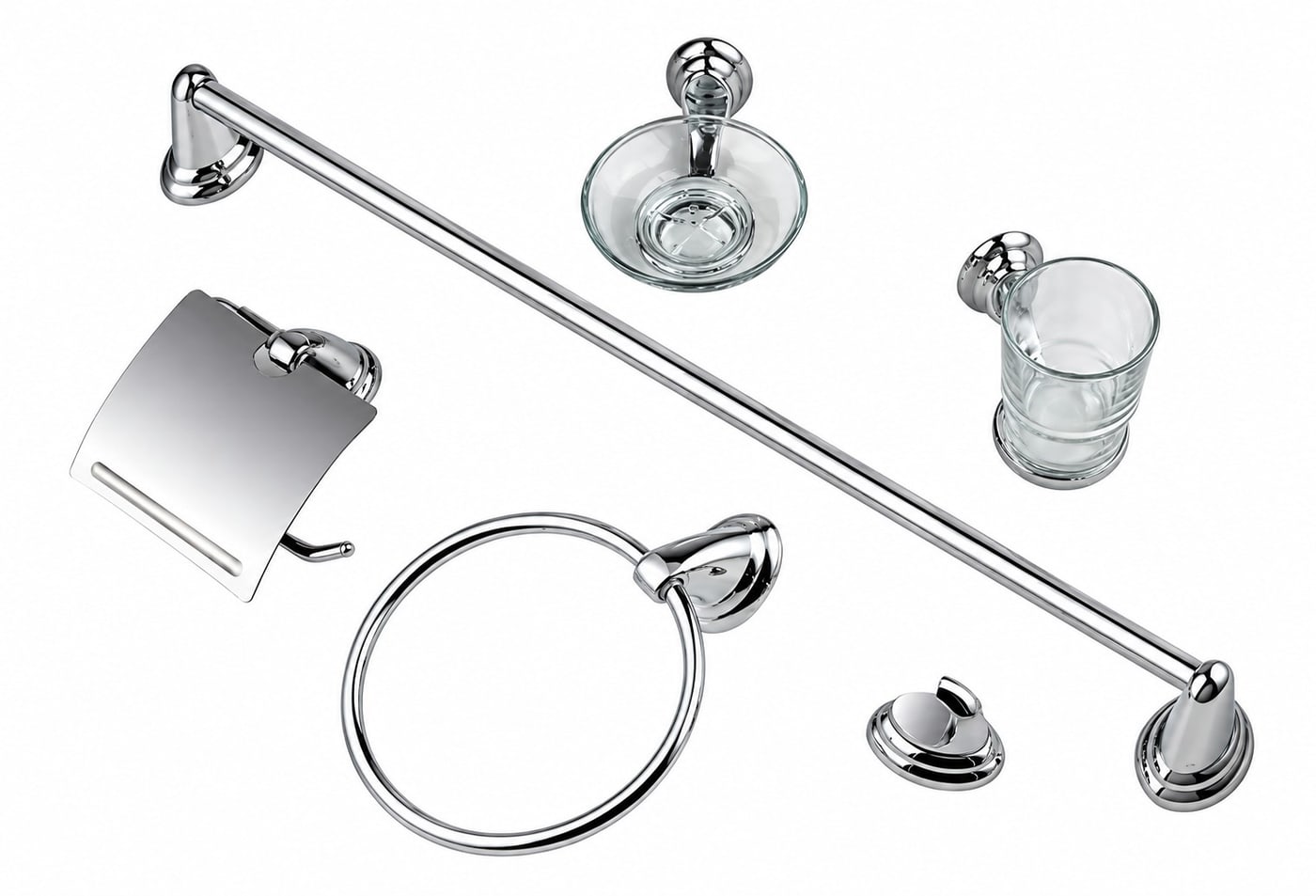ACCESORIOS DE BAÑO FLOWATER SOFY · 6 PIEZAS