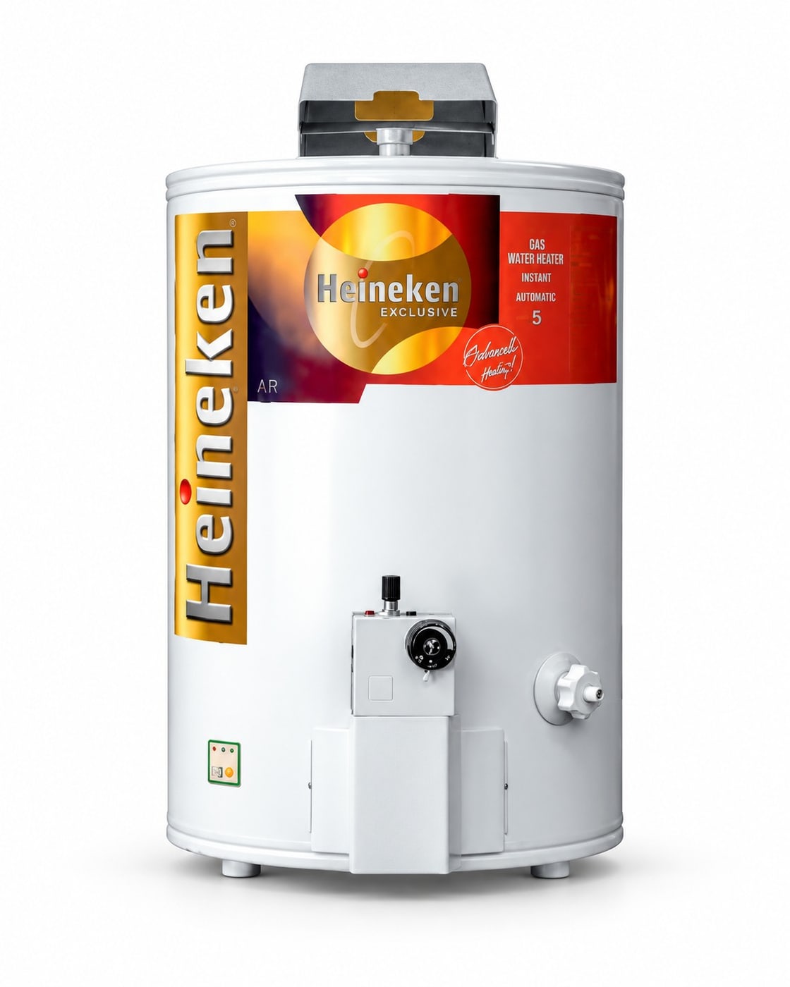 TERMOTANQUE HEINEKEN 40 LTS A GAS NATURAL O ENVASADO ALTA RECUPERACIÓN · CONEXIÓN INFERIOR PARA COLGAR