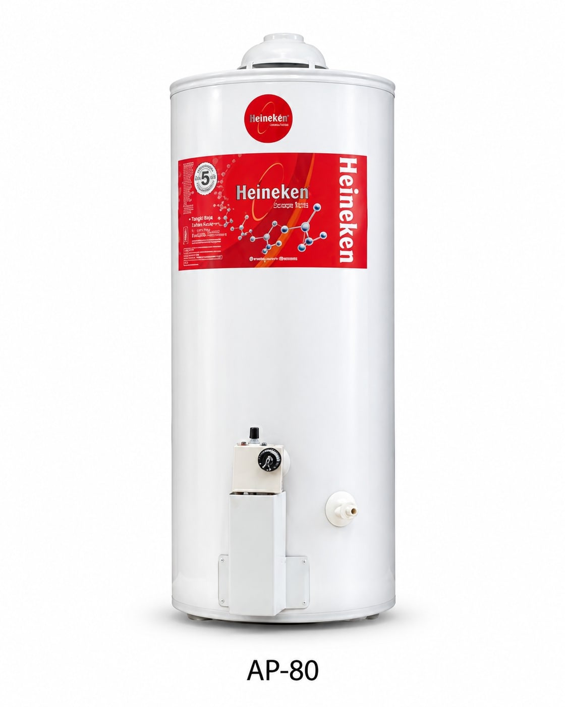 TERMOTANQUE HEINEKEN 80 LTS A GAS NATURAL O ENVASADO