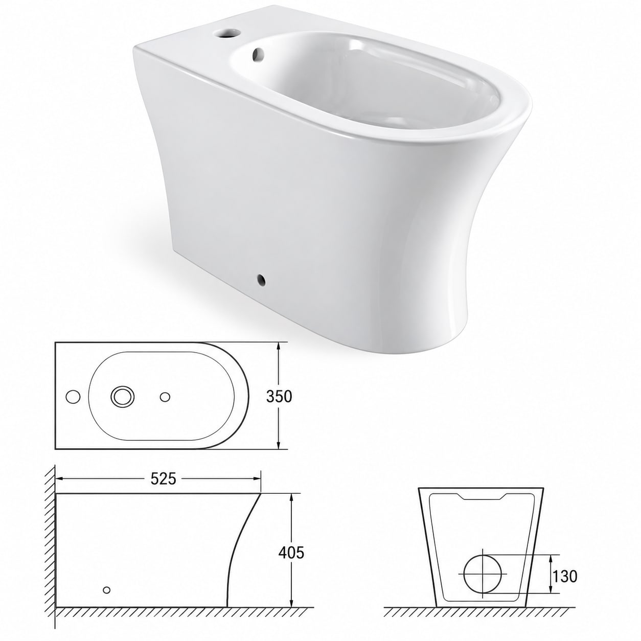 COMBO FLOWATER BENNETTON Inodoro largo + Bidet monocomando foto 7