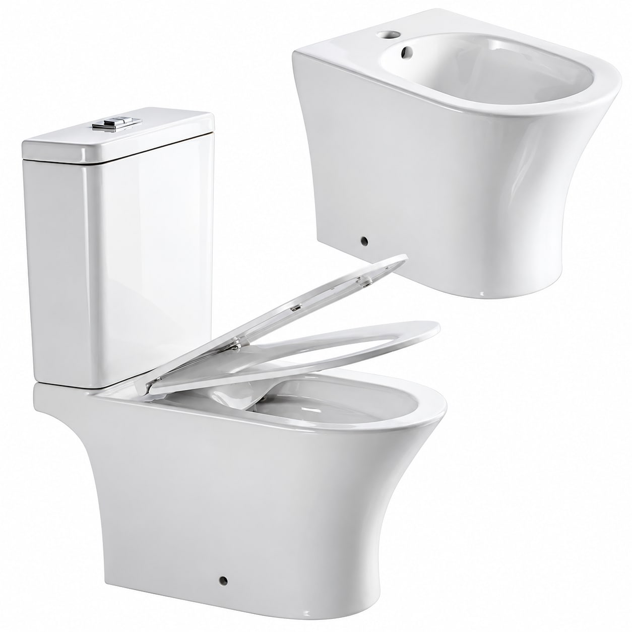 COMBO FLOWATER BENNETTON Inodoro largo + Bidet monocomando foto 9