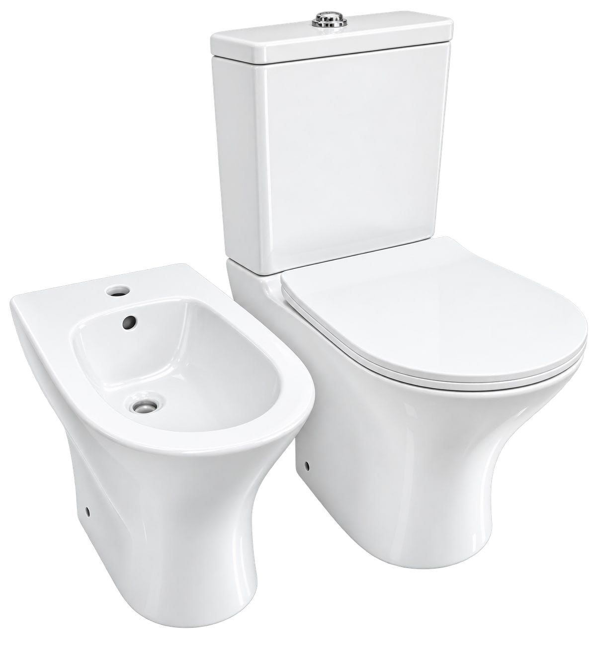COMBO FLOWATER BENNETTON Inodoro largo + Bidet monocomando foto 3