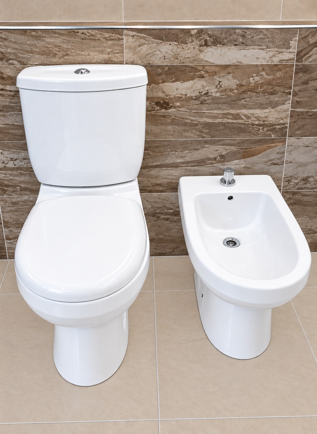 COMBO FLOWATER PRUSIA · Inodoro largo con depósito y asiento suave + Bidet 1 agujero foto 8