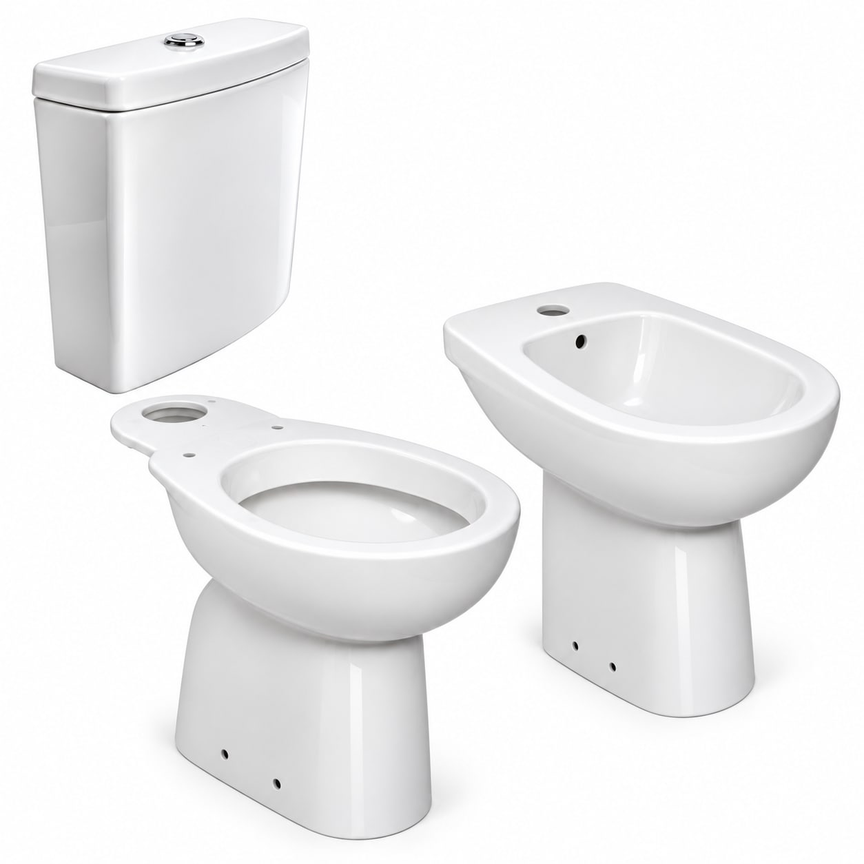 COMBO PRINGLES JADE MAX · INODORO + DEPÓSITO + BIDET 1 AGUJERO foto 2