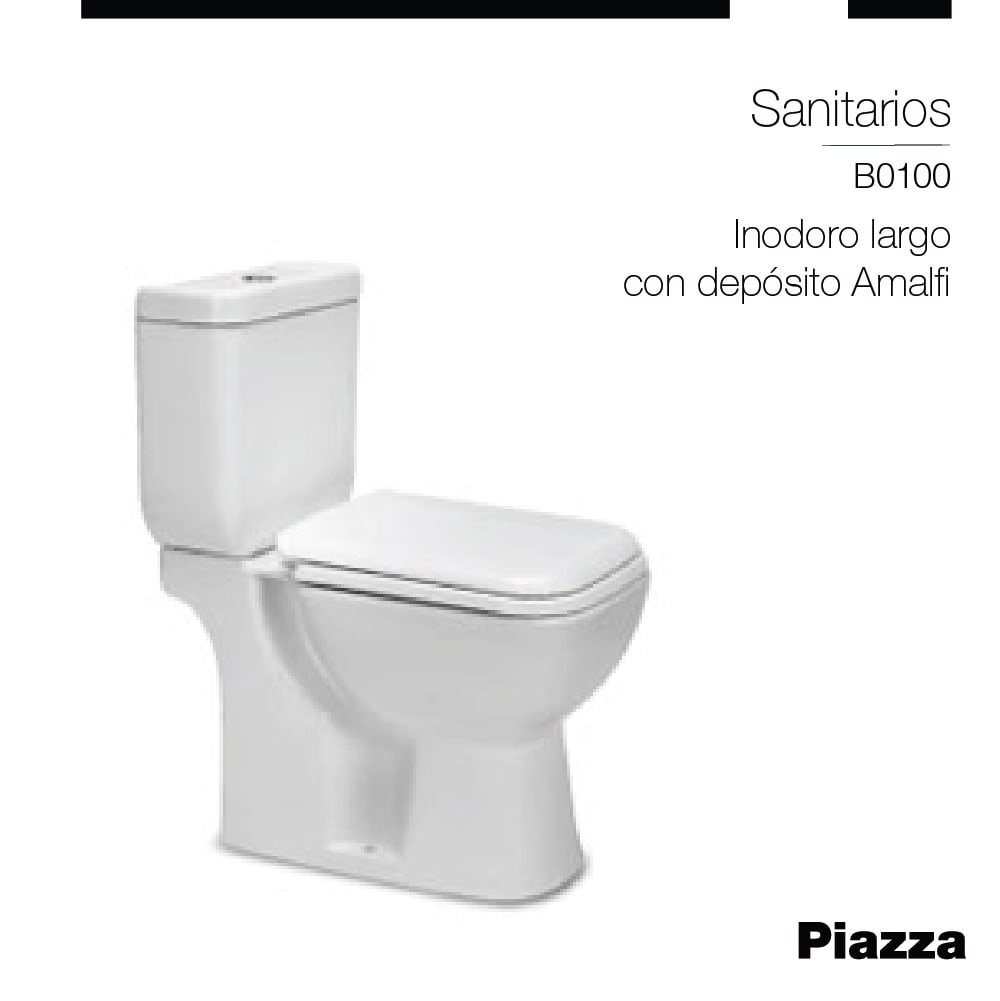 COMBO PIAZZA AMALFI · INODORO + DEPÓSITO + ASIENTO + BIDET 1 AGUJERO foto 6
