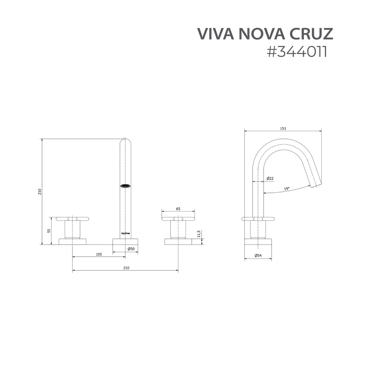 SET BAÑO HYDROS NOVA CRUZ (LAV+BIDET+DUCHA EMBUTIR) foto 7