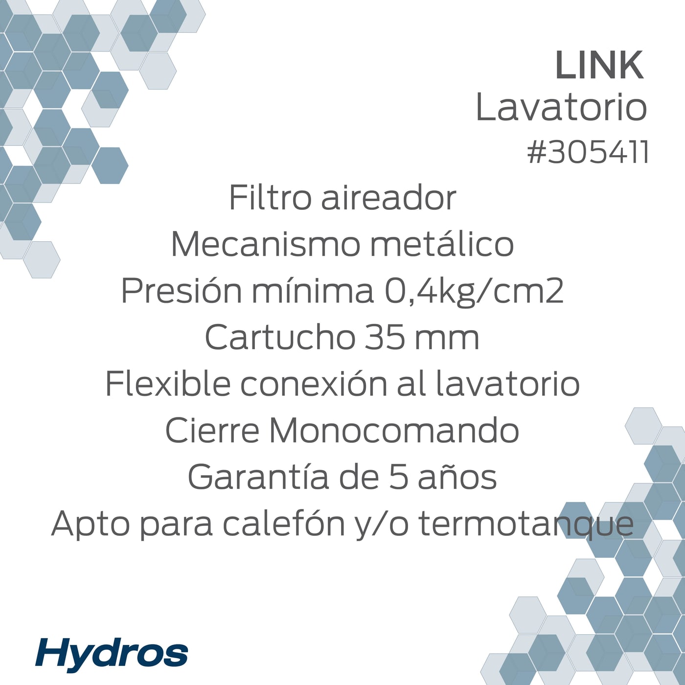 COMBO HYDROS LINK · LAVATORIO + BIDET + DUCHA EMBUTIR foto 8