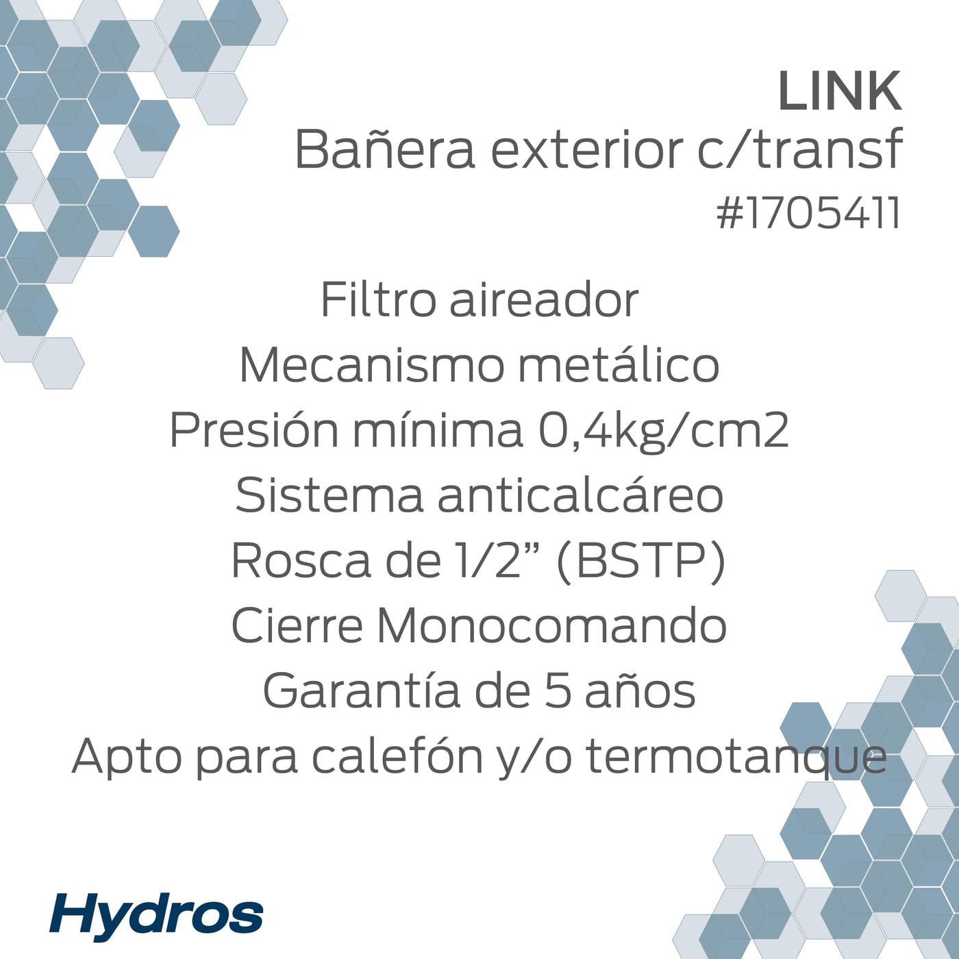 COMBO HYDROS LINK · LAVATORIO + BIDET + DUCHA EMBUTIR foto 10