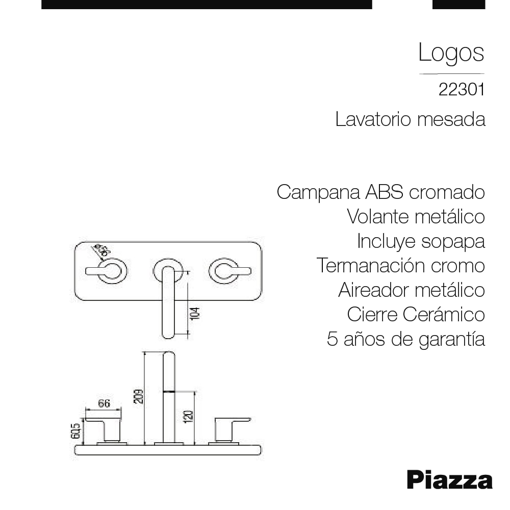 COMBO PIAZZA LOGOS · BAÑERA + LAVATORIO + BIDET foto 8