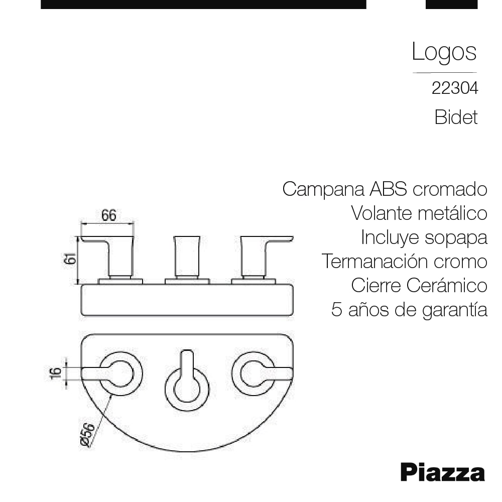 COMBO PIAZZA LOGOS · BAÑERA + LAVATORIO + BIDET foto 7