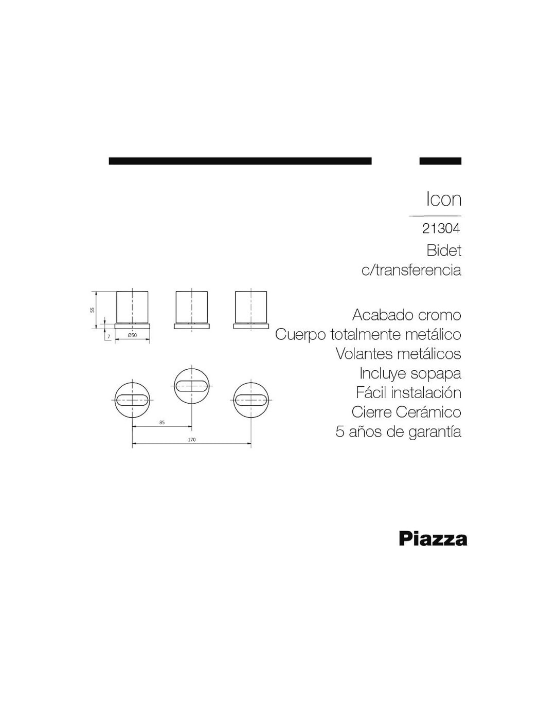 COMBO PIAZZA ICON · BAÑERA + BIDET foto 5