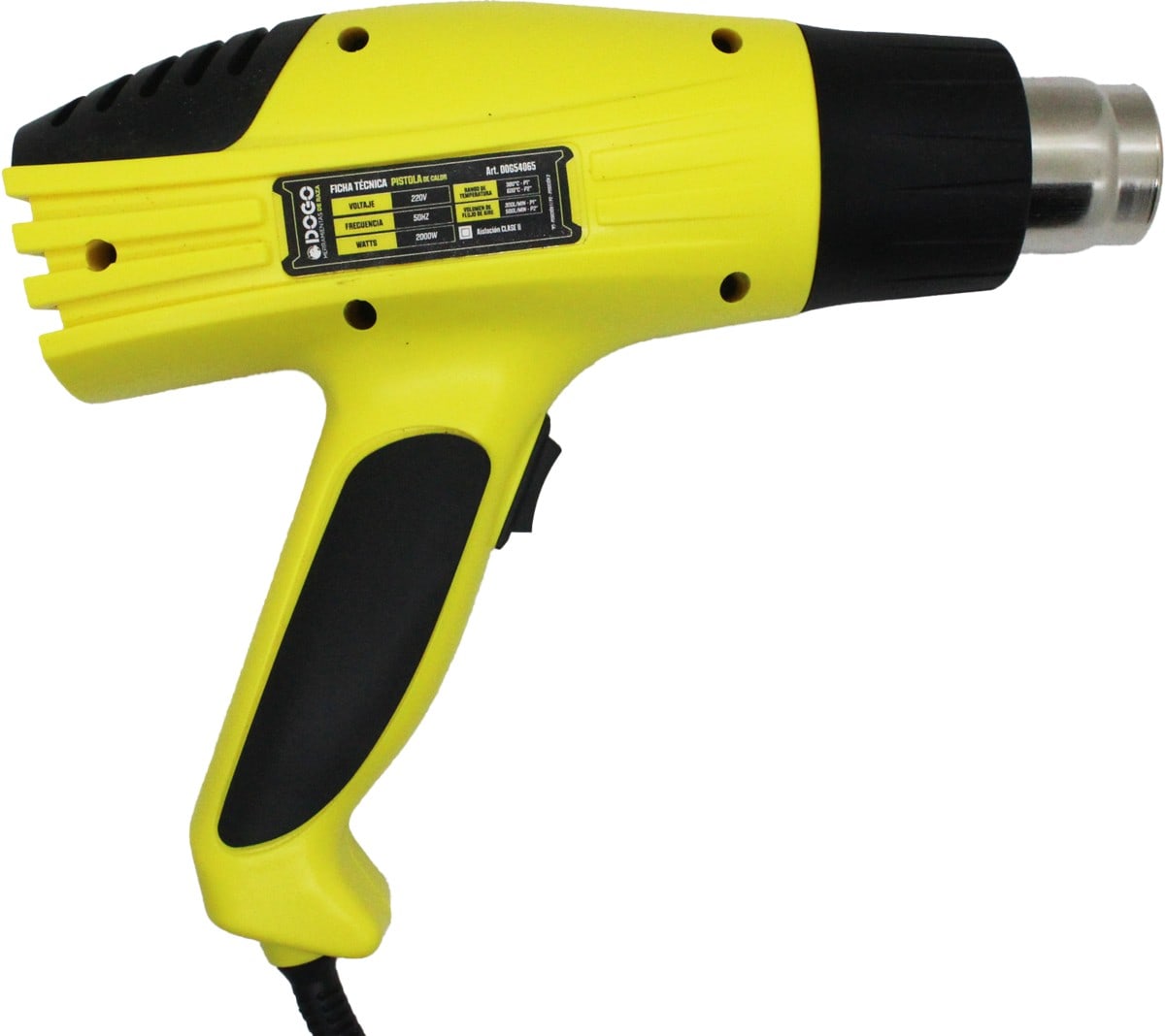 PISTOLA DE CALOR DOGO CON ACCESORIOS · 2000 W foto 3