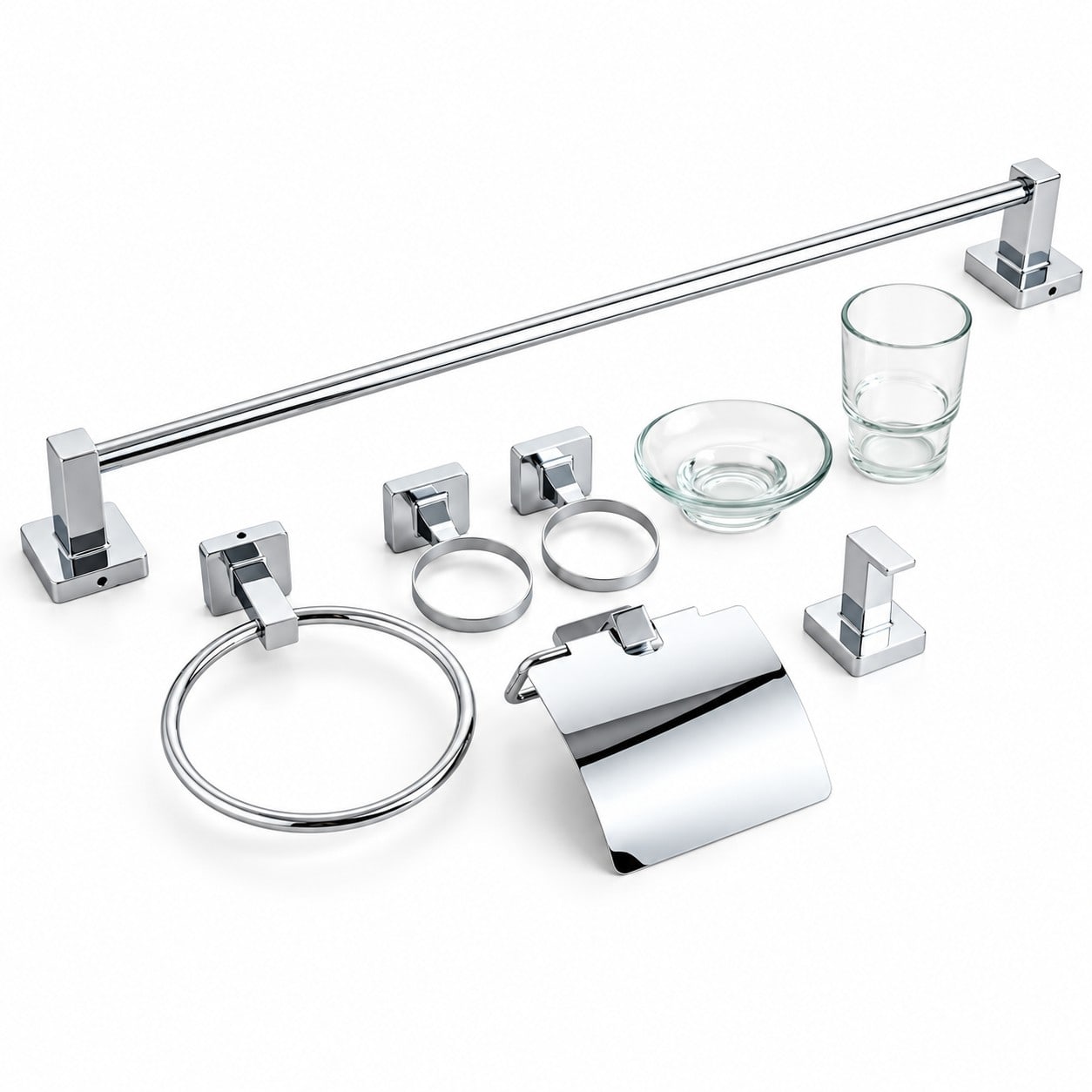 ACCESORIOS DE BAÑO FLOWATER KUBITZA · 6 PIEZAS foto 3