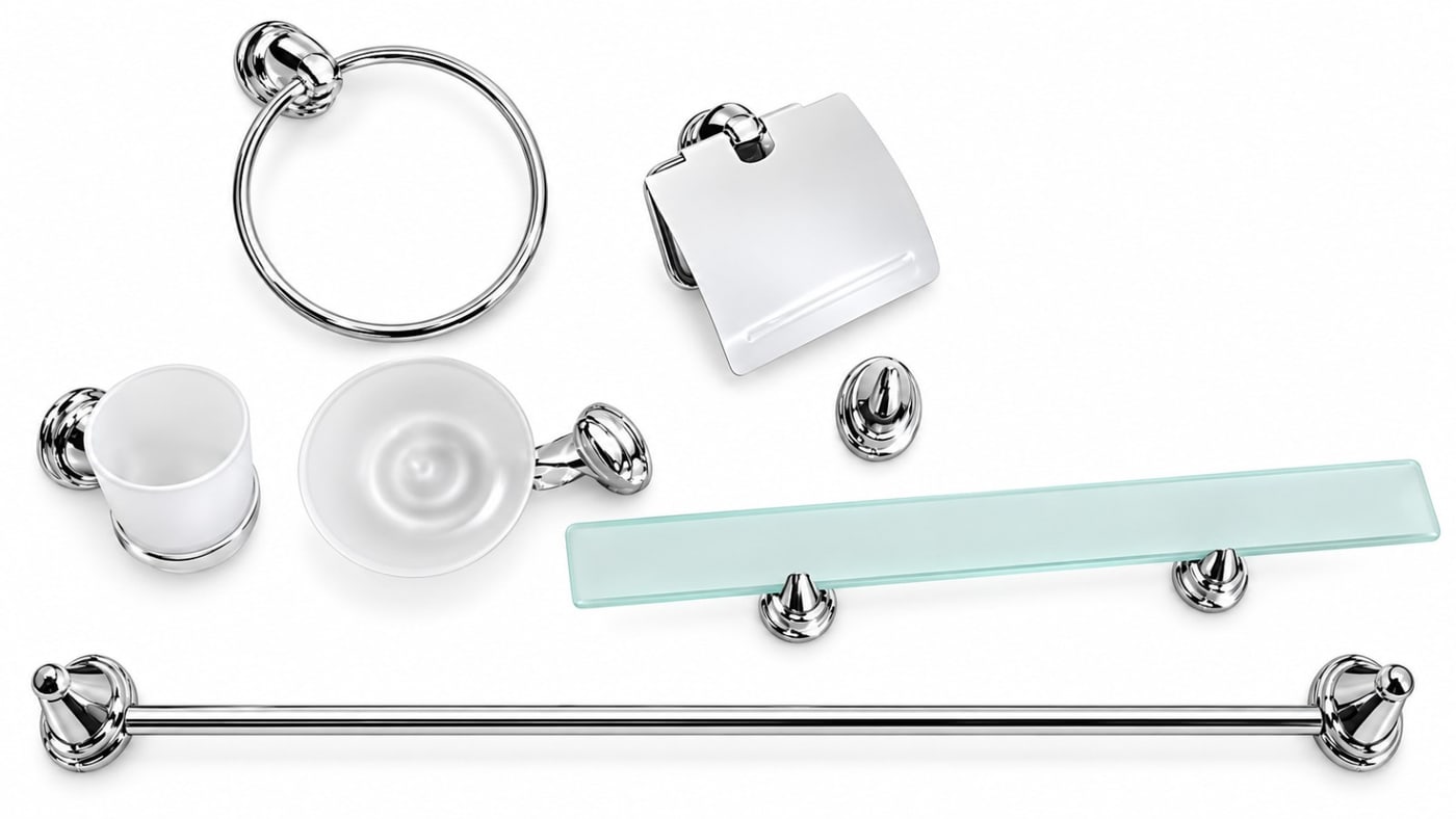 ACCESORIOS DE BAÑO FLOWATER SOFY · 7 PIEZAS foto 4